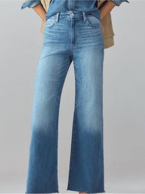Paige Anessa High Rise Wide Leg Jeans Mesmerize